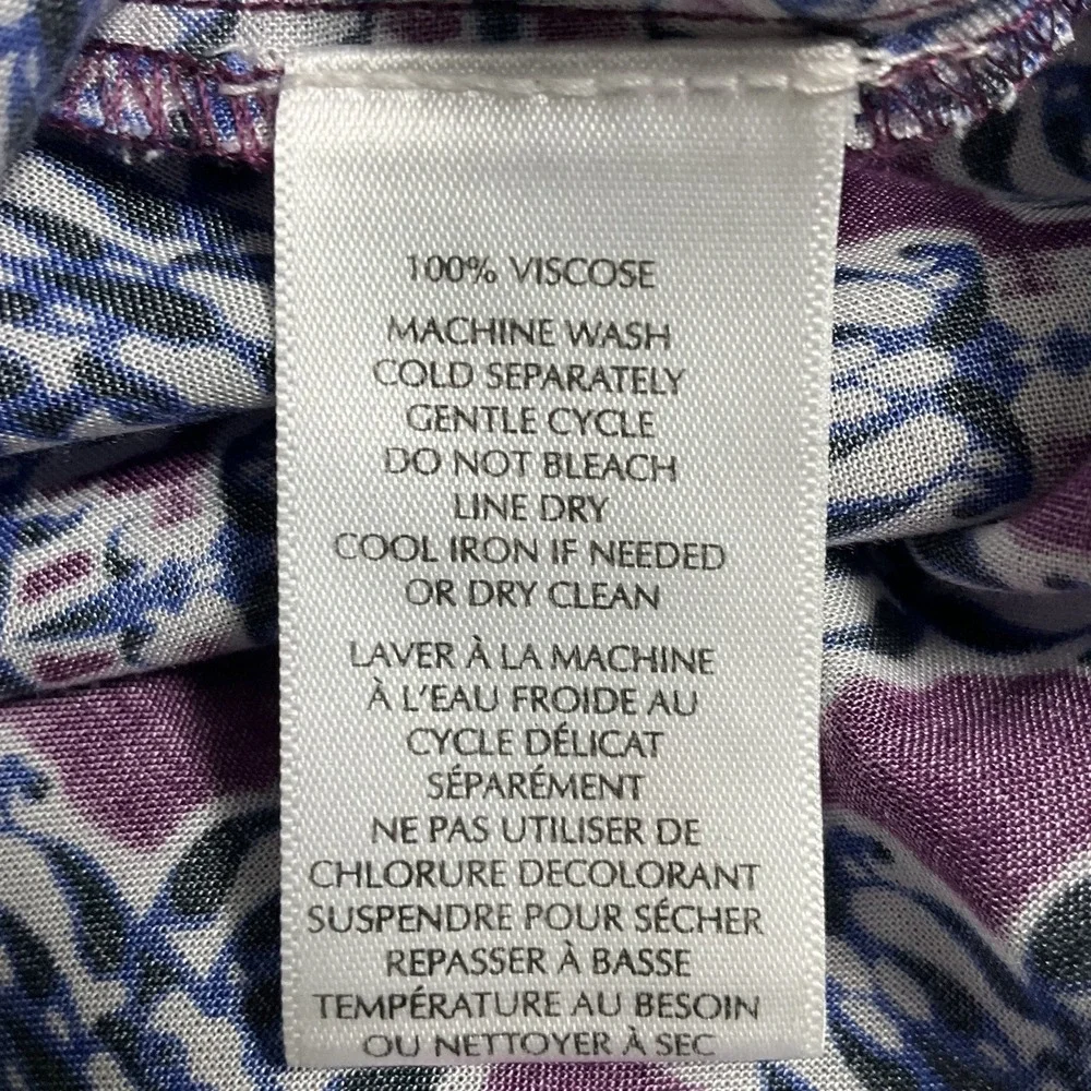 Beach Lunch Lounge Top Womens Sz XL V-Neck Geometric‎ Pattern Sheer Lightweight - Picture 8 of 10